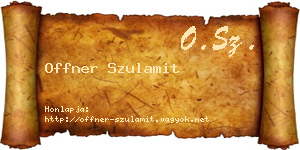 Offner Szulamit névjegykártya